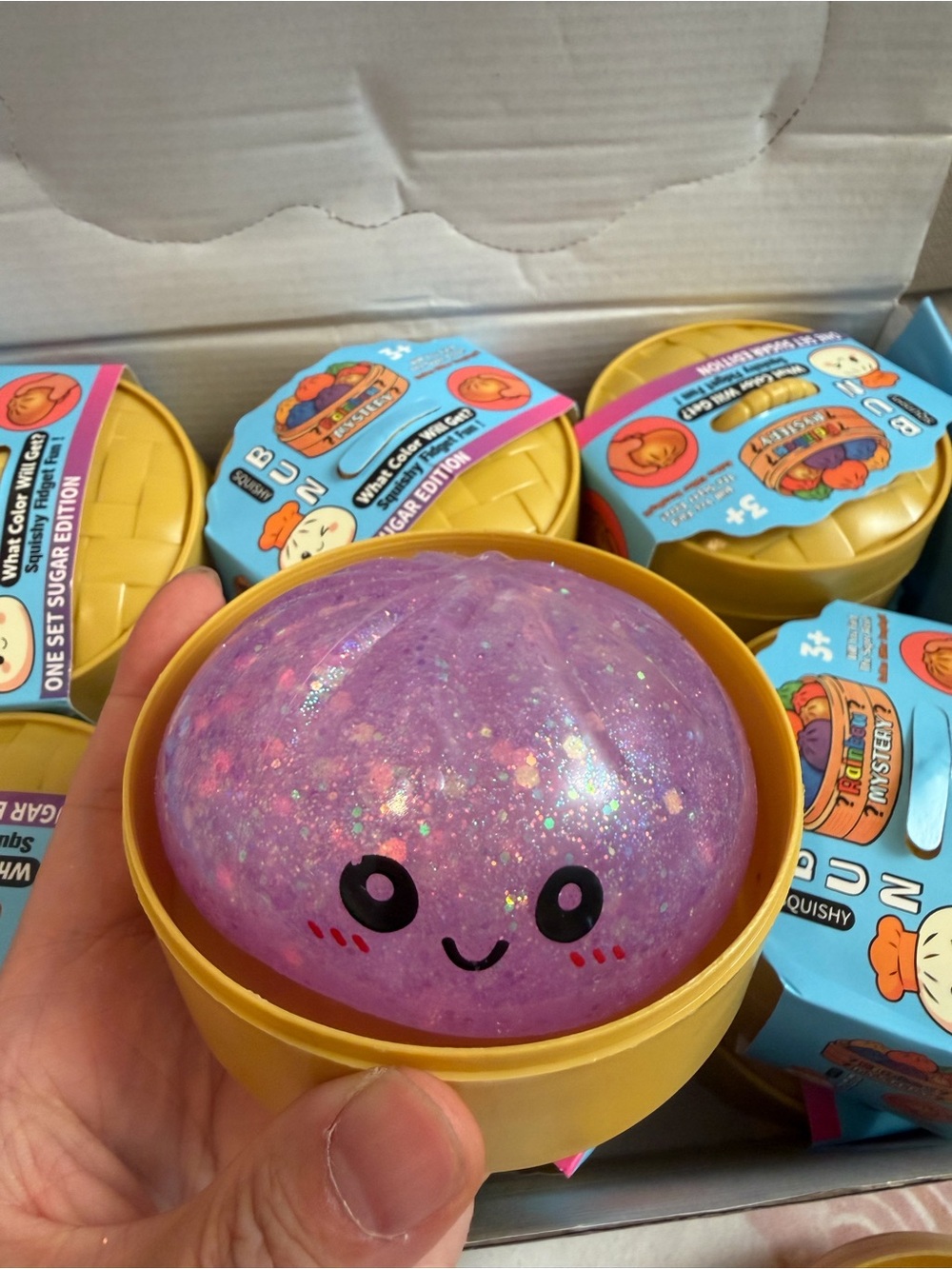 Purple Glitter Cute Squishy Plush Toy for Kids